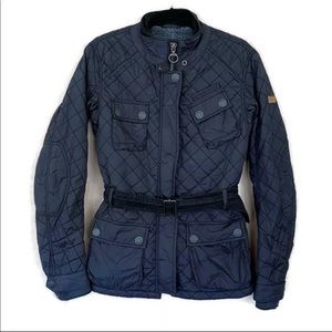 SuperDry Jacket Motorbike Fleece Lined Military